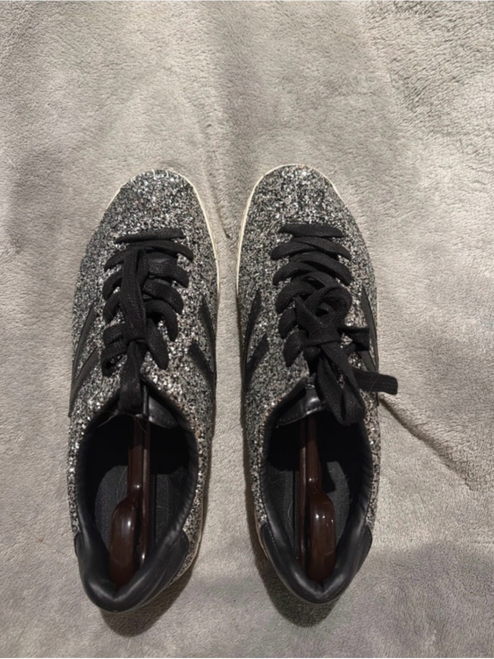 Tretorn Glitter Lace-Up Women's Sneakers in Silver
